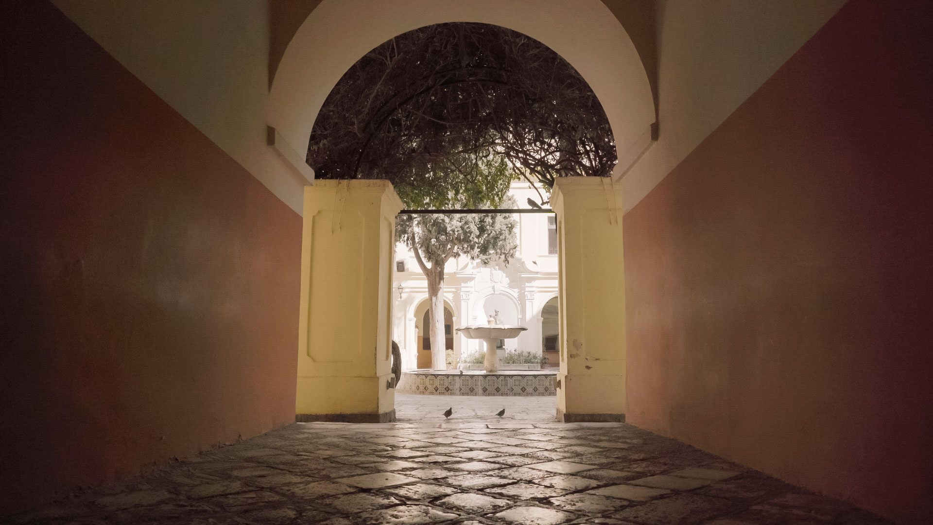 El patio del Colegio Nacional de Monserrat