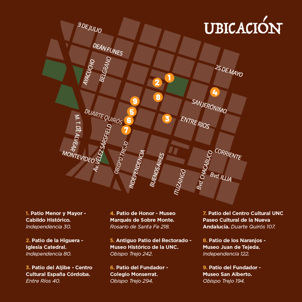 Mapa Patios de Córdoba